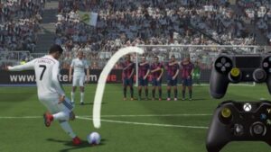 Trik Tendangan Bebas di PES 2015 (90% Goal) agar bisa masuk atau goal. trik free kick terbaru