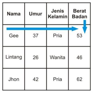 tabel pada mysql