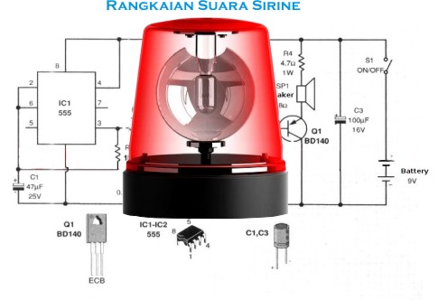 rangkaian suara sirine