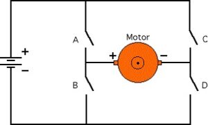 rangkaian pengendali motor h-bridge