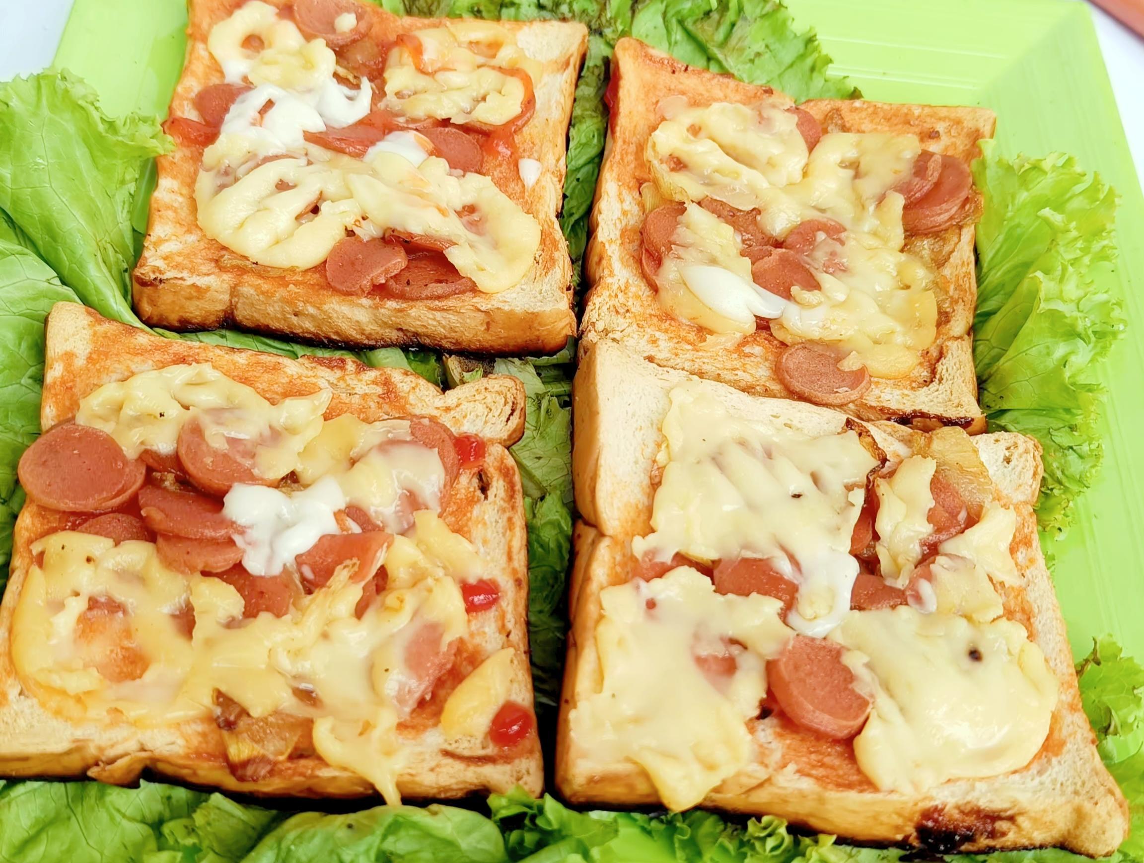 cara membuat pizza roti tawar teflon